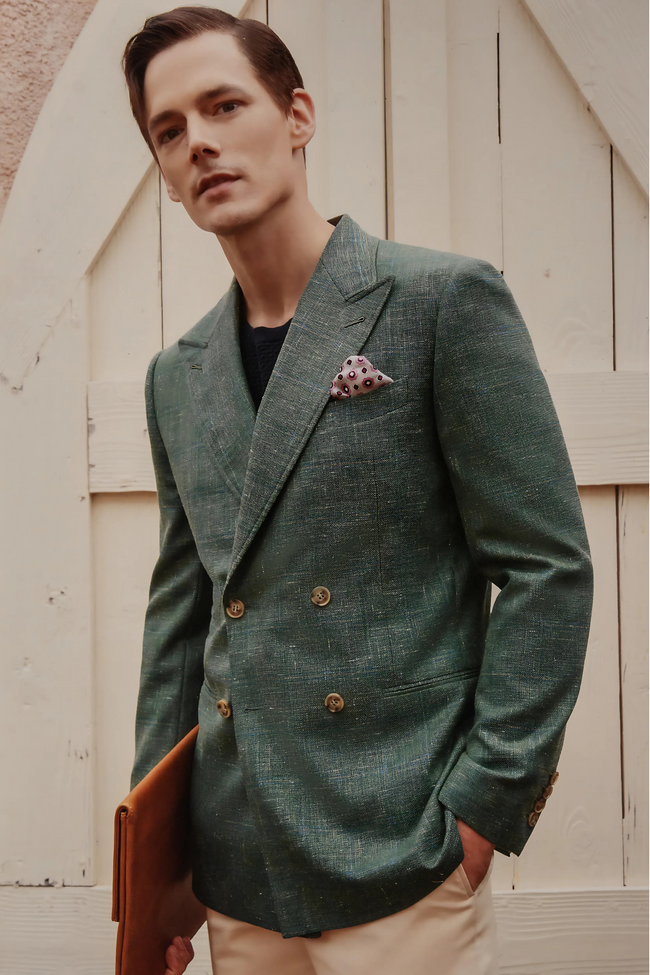 Green Double-Breasted Blazer - POLLHEIM