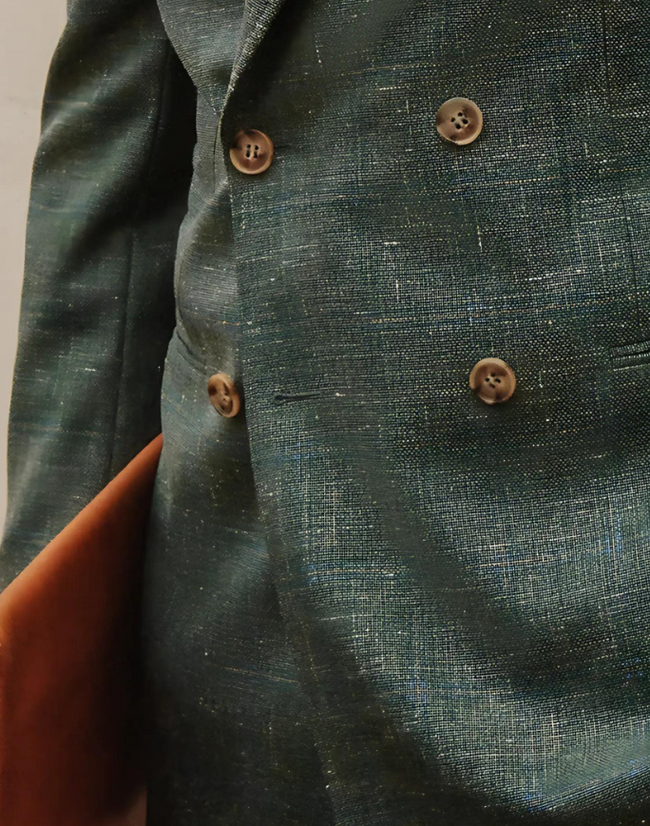Green Double-Breasted Blazer - POLLHEIM