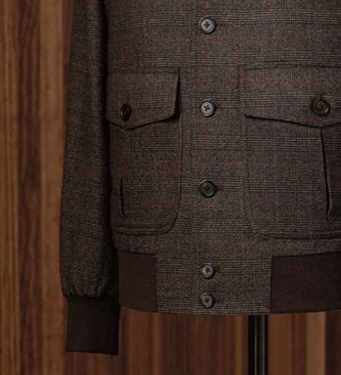 Wool Bomber & Khaki Trousers