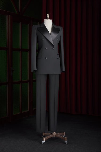 Black Double-Breasted Suit - POLLHEIM