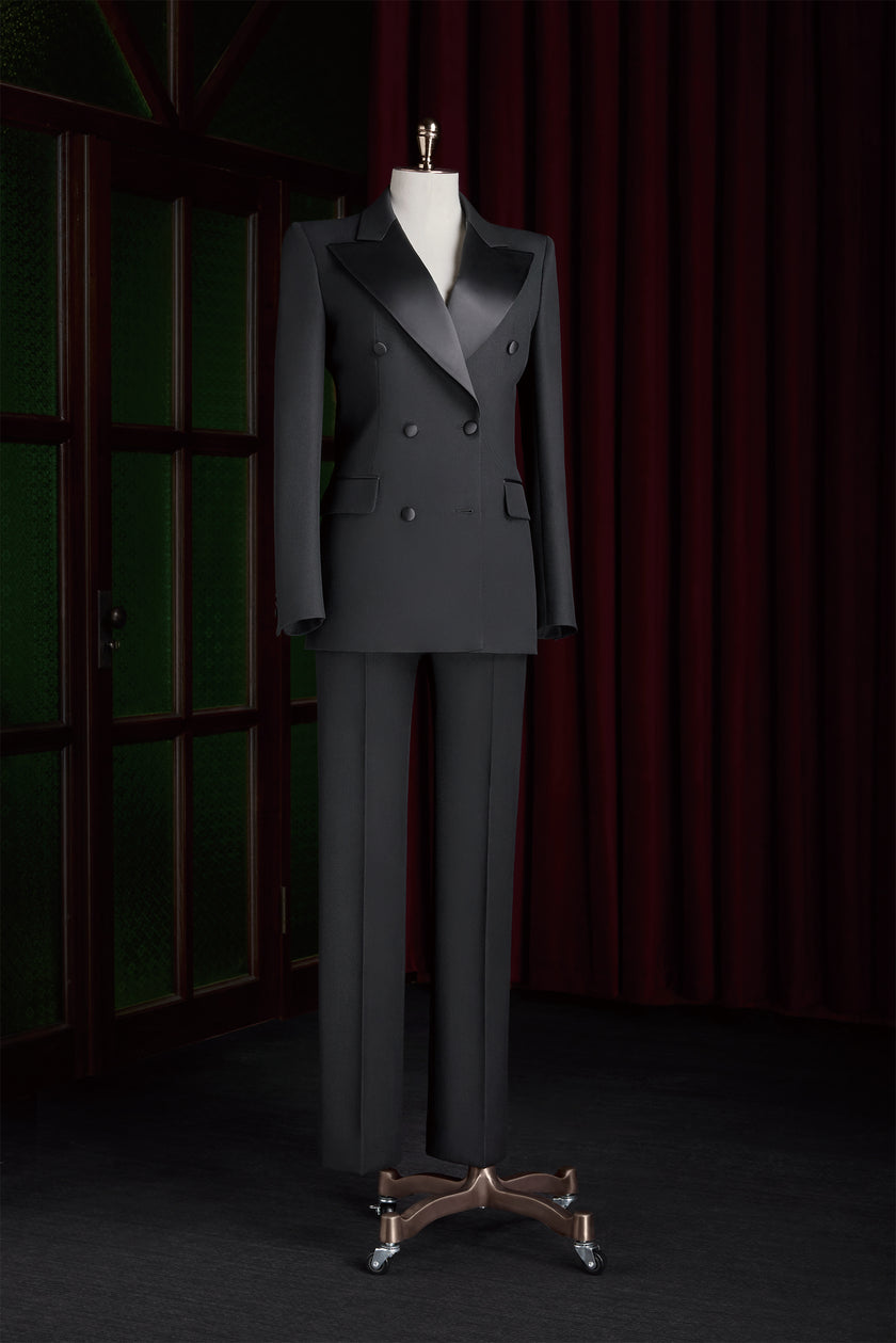 Black Double-Breasted Suit - POLLHEIM