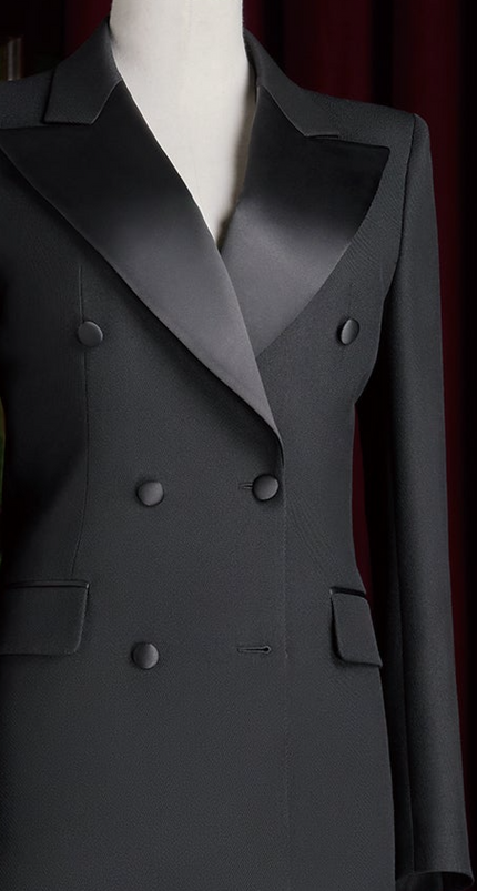 Black Double-Breasted Suit - POLLHEIM