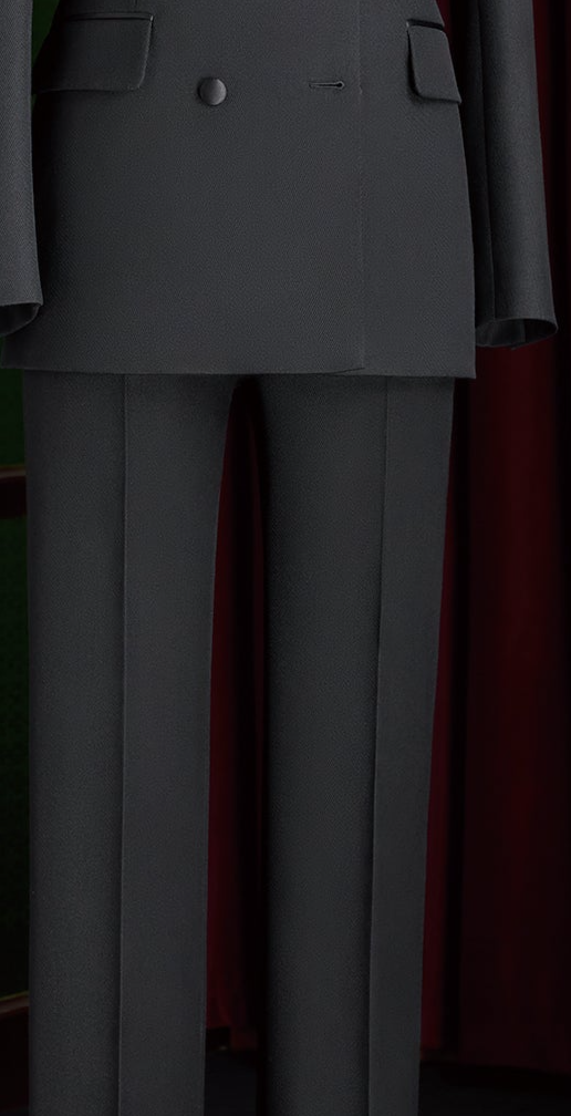 Black Double-Breasted Suit - POLLHEIM