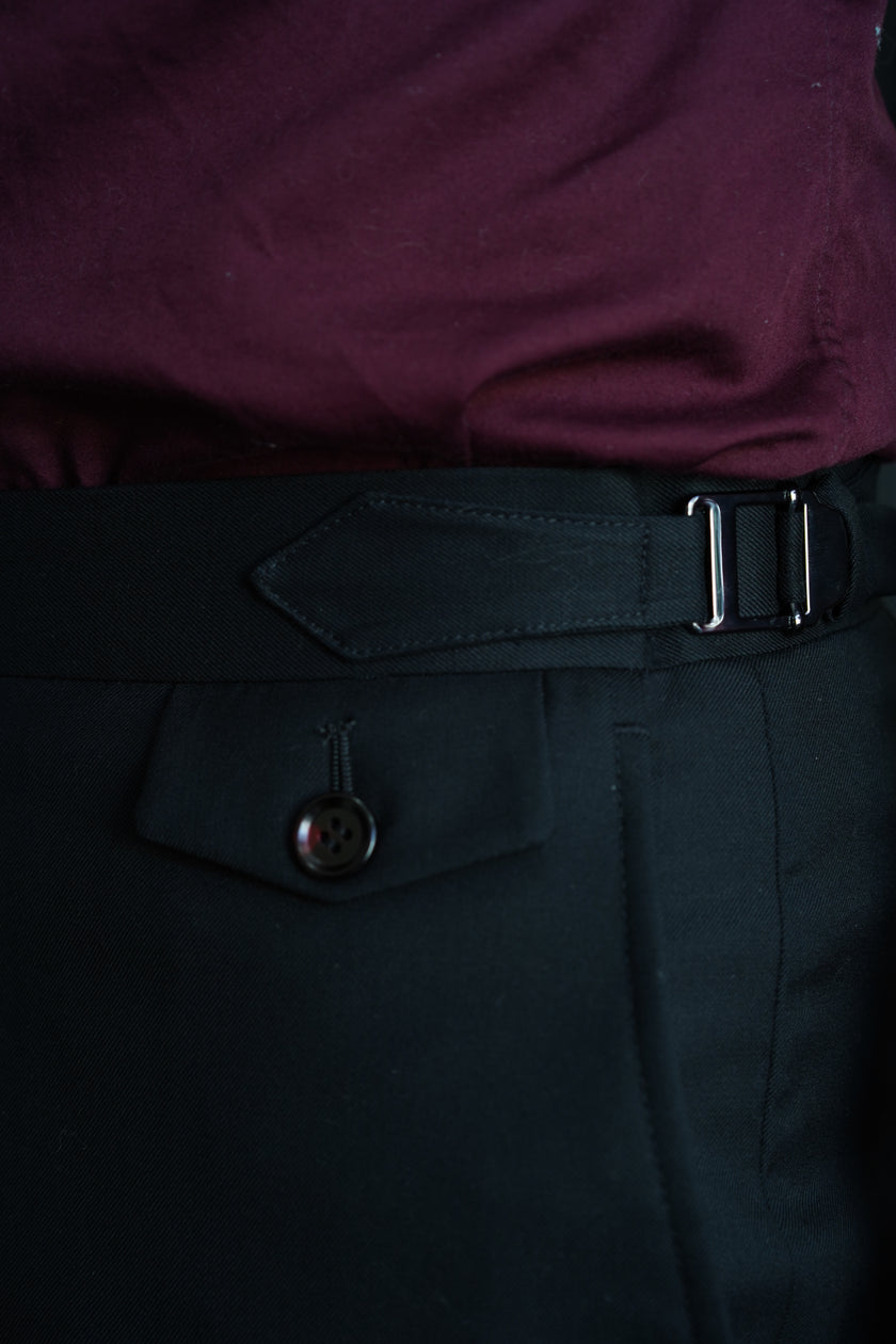 Black Trousers with Side Adjusters - POLLHEIM