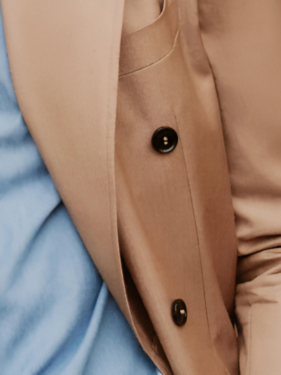 Classic Double-Breasted Soft Beige Suit - POLLHEIM