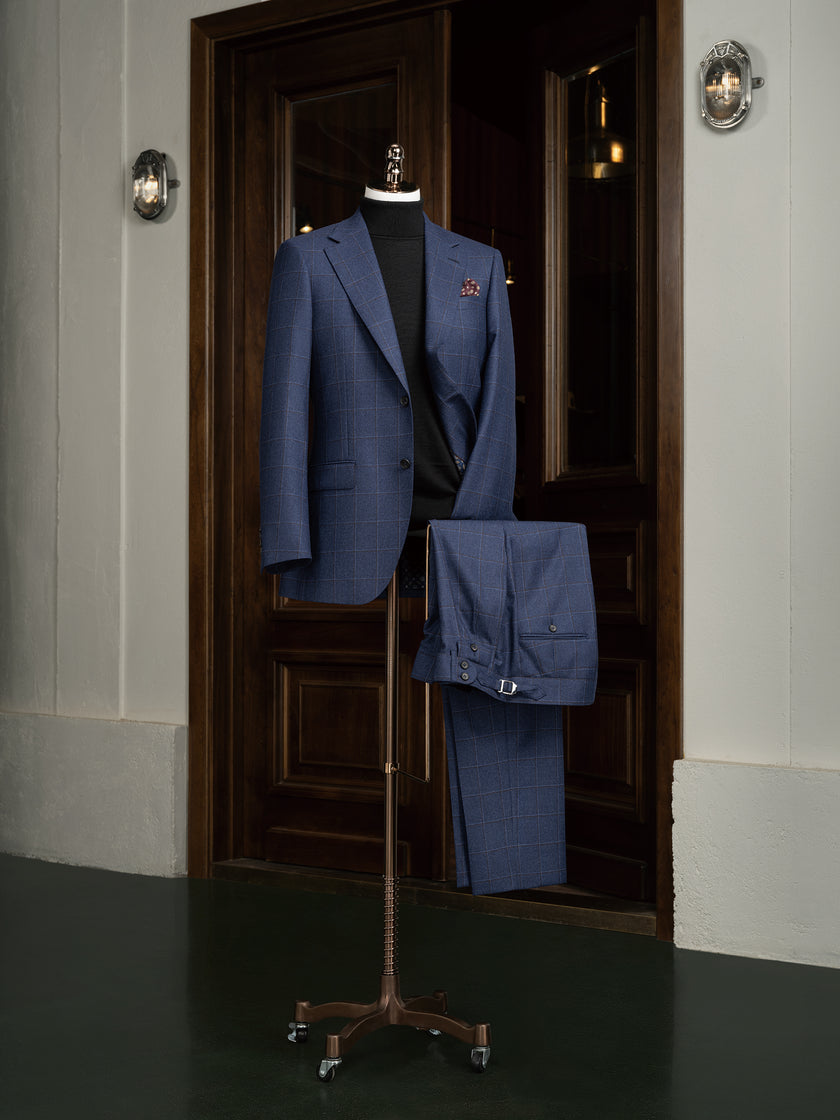 Deep Blue Check Suit - POLLHEIM