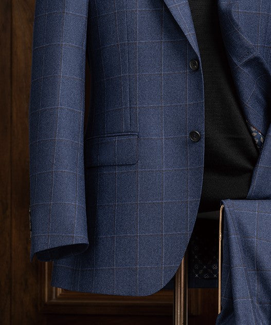 Deep Blue Check Suit - POLLHEIM
