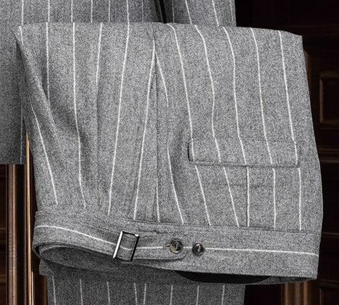 Double-Breasted Grey Pinstripe Suit - POLLHEIM