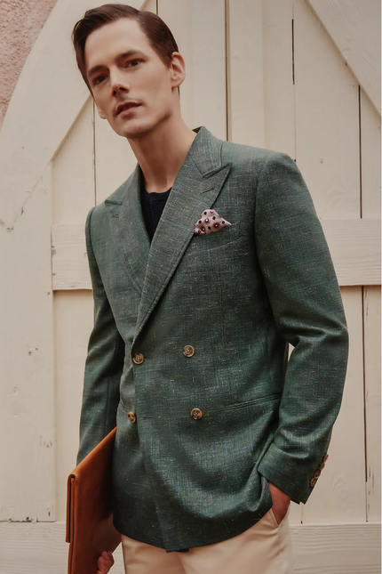Green Double-Breasted Blazer - POLLHEIM