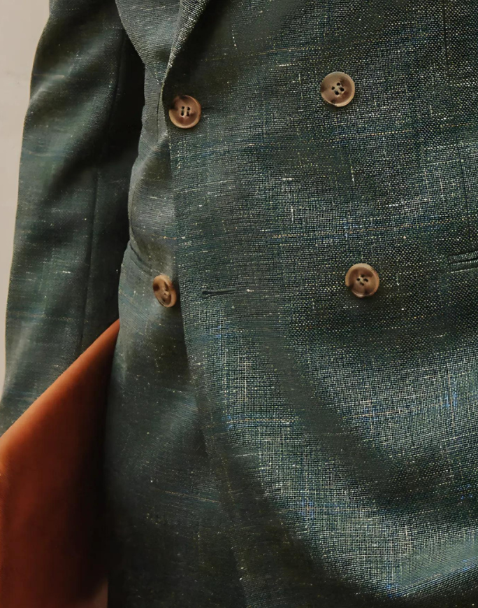 Green Double-Breasted Blazer - POLLHEIM
