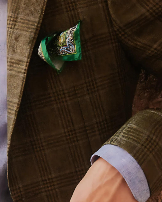 Olive Heritage Check Jacket - POLLHEIM