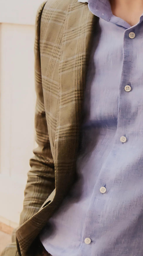 Olive Heritage Check Jacket - POLLHEIM