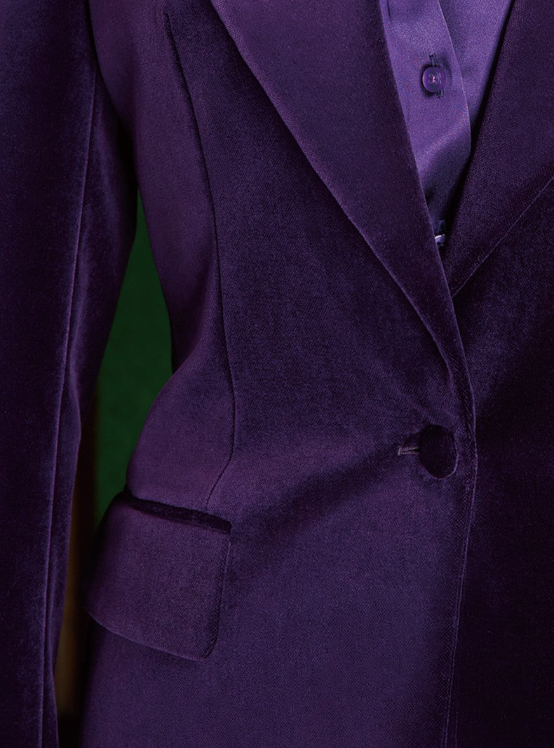 Royal Purple Velvet Suit - POLLHEIM