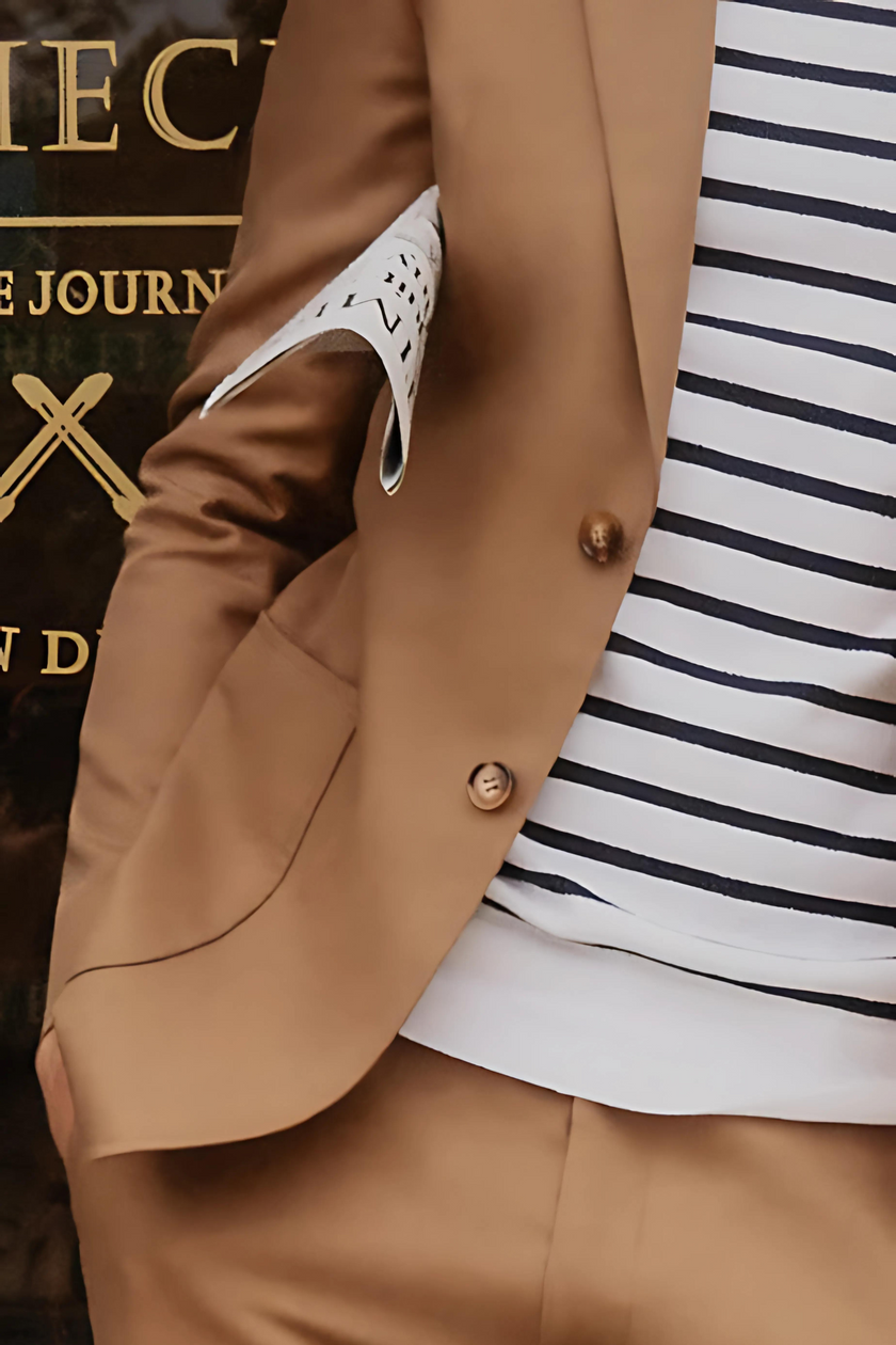 Tan Chic Casual Suit - POLLHEIM